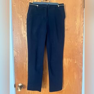 Navy Blue Pants with Zipper Detail